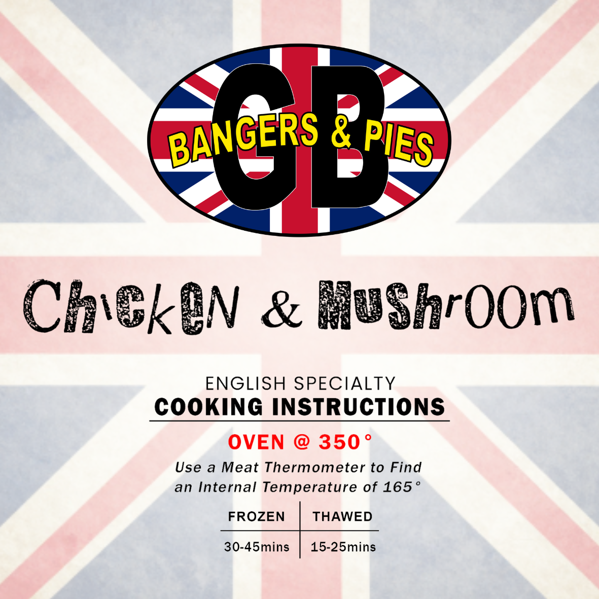 Frozen Chicken & Mushroom Pie